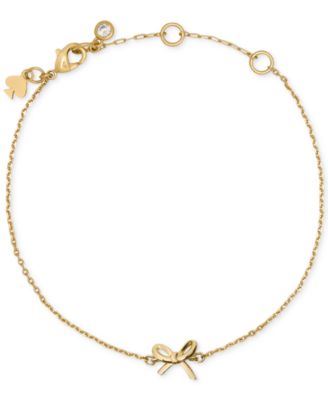 Gold Plated Girlie Pearlie Mini Bow Bracelet
