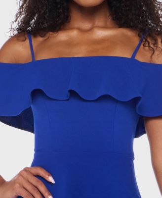 Juniors' Ruffled Off-The-Shoulder Dress