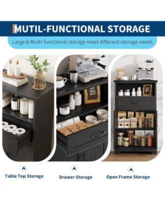 Bathroom Storage Cabinet,Farmhouse Bathroom Cabinet for Kitchen, Living Room, Entryway, Set of 2