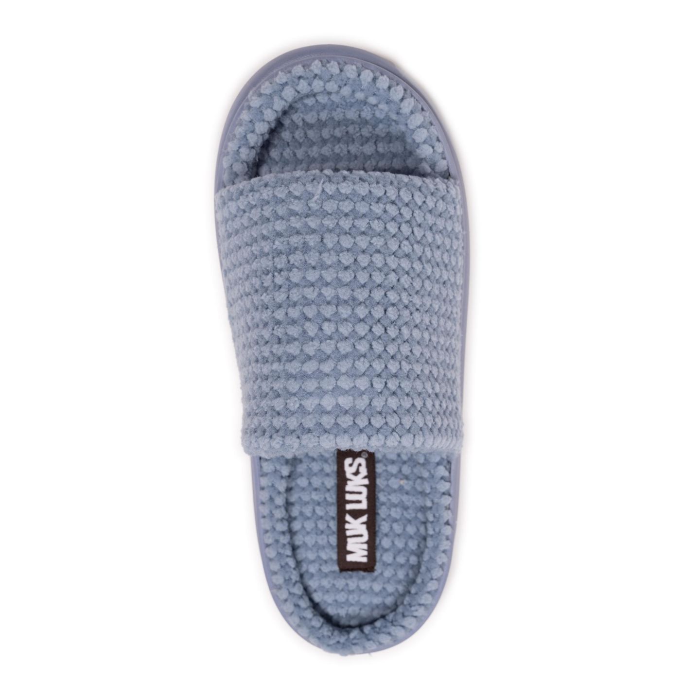 Женские тапочки MUK LUKS Marsai Slide Slipper, цвет: Шамбре синий — фото 6