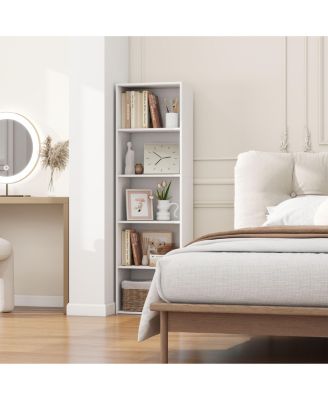 5 Cube Decorative Open Bookshelf Kids Toy Storage Organizer Horizontal Vertical, White