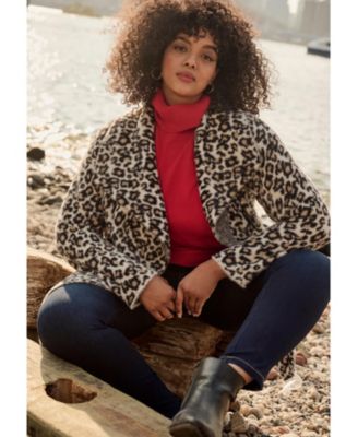 Women's Plus Size Turtleneck Tunic Sweater