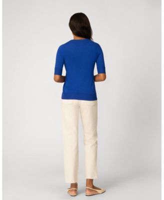 Women's Elbow Sleeve Crewneck Sweater