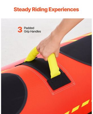 1-3 Rider Towable Boat Tube with Nylon Cover and Safety Valve