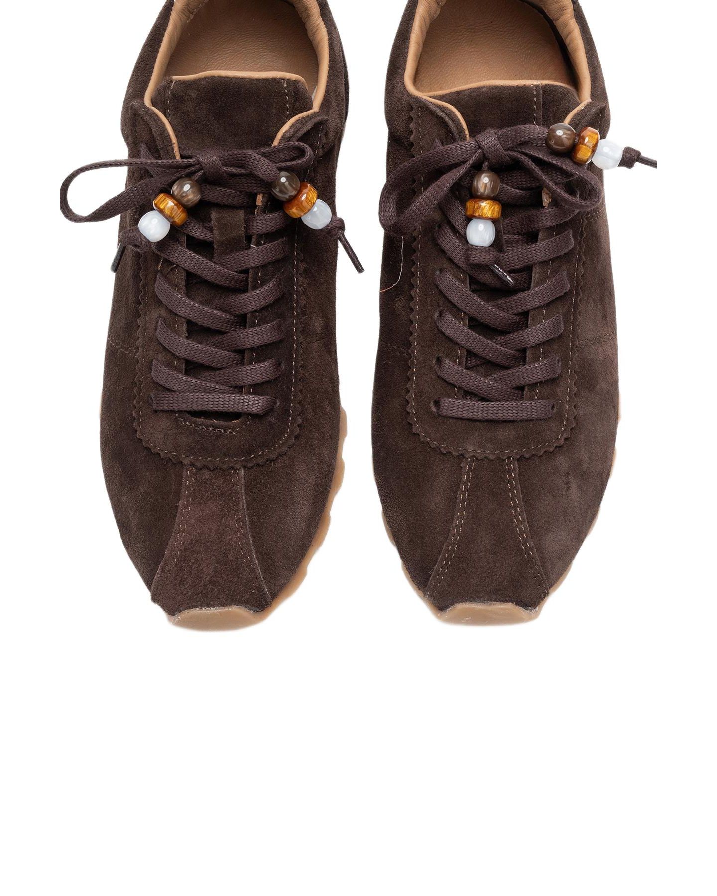 Женские кроссовки Forever & Always Shoes Brea Leather Embellished, цвет: Коричневый замшевый — фото 7