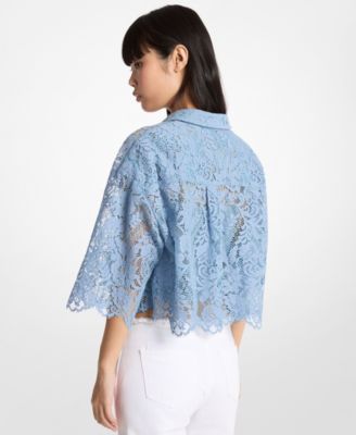 MICHAEL Women's Short-Sleeve Cropped Shirt