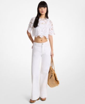 MICHAEL Women's High-Rise Bootcut Cotton Jeans