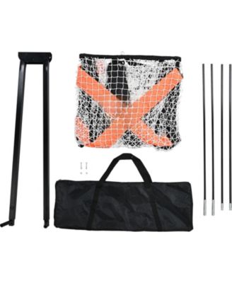 6 x 6 Ft Portable Lacrosse Goal with Fiberglass Frame and Carry Bag