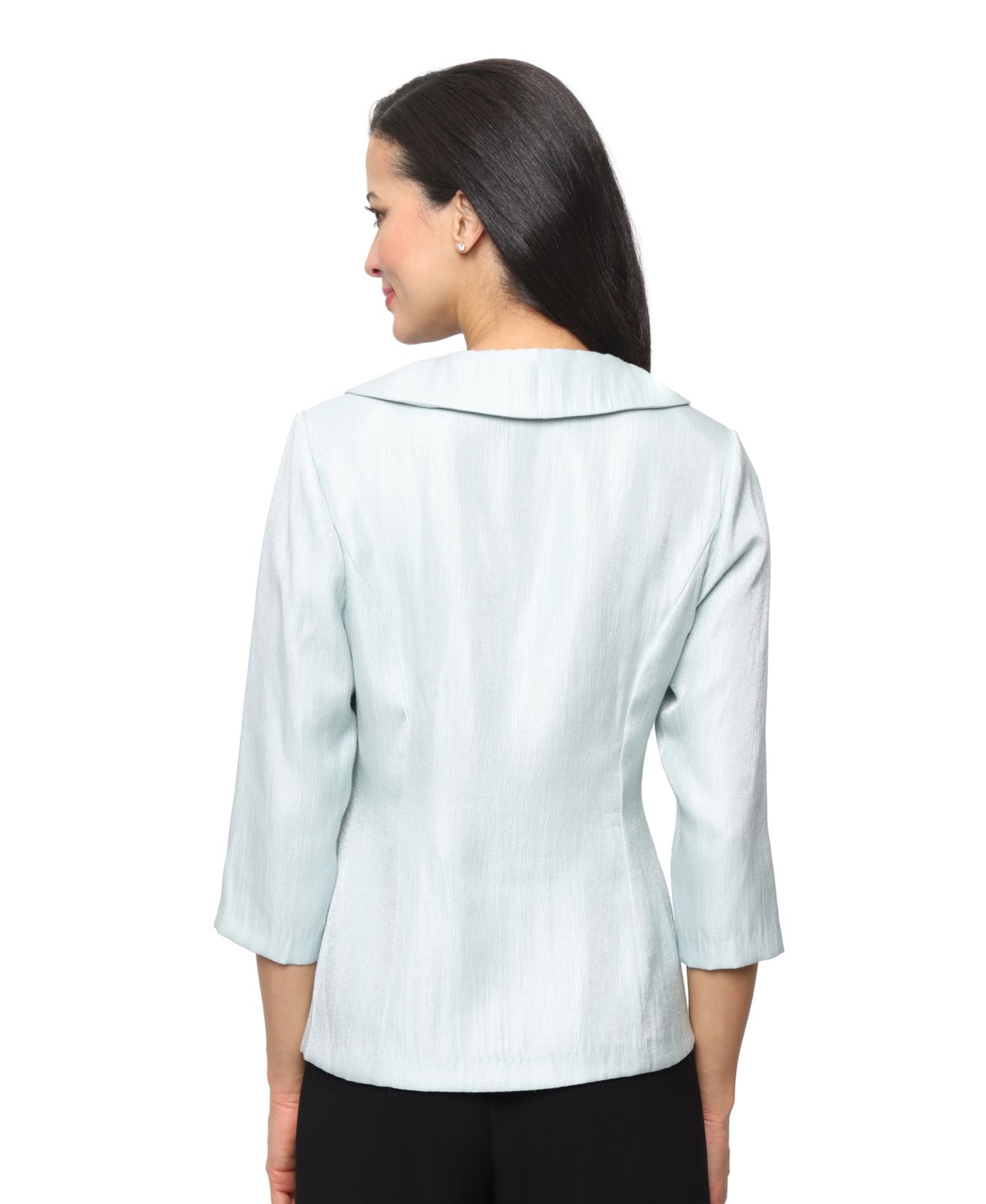 Women's Shimmer Ruffle Neck Blouse