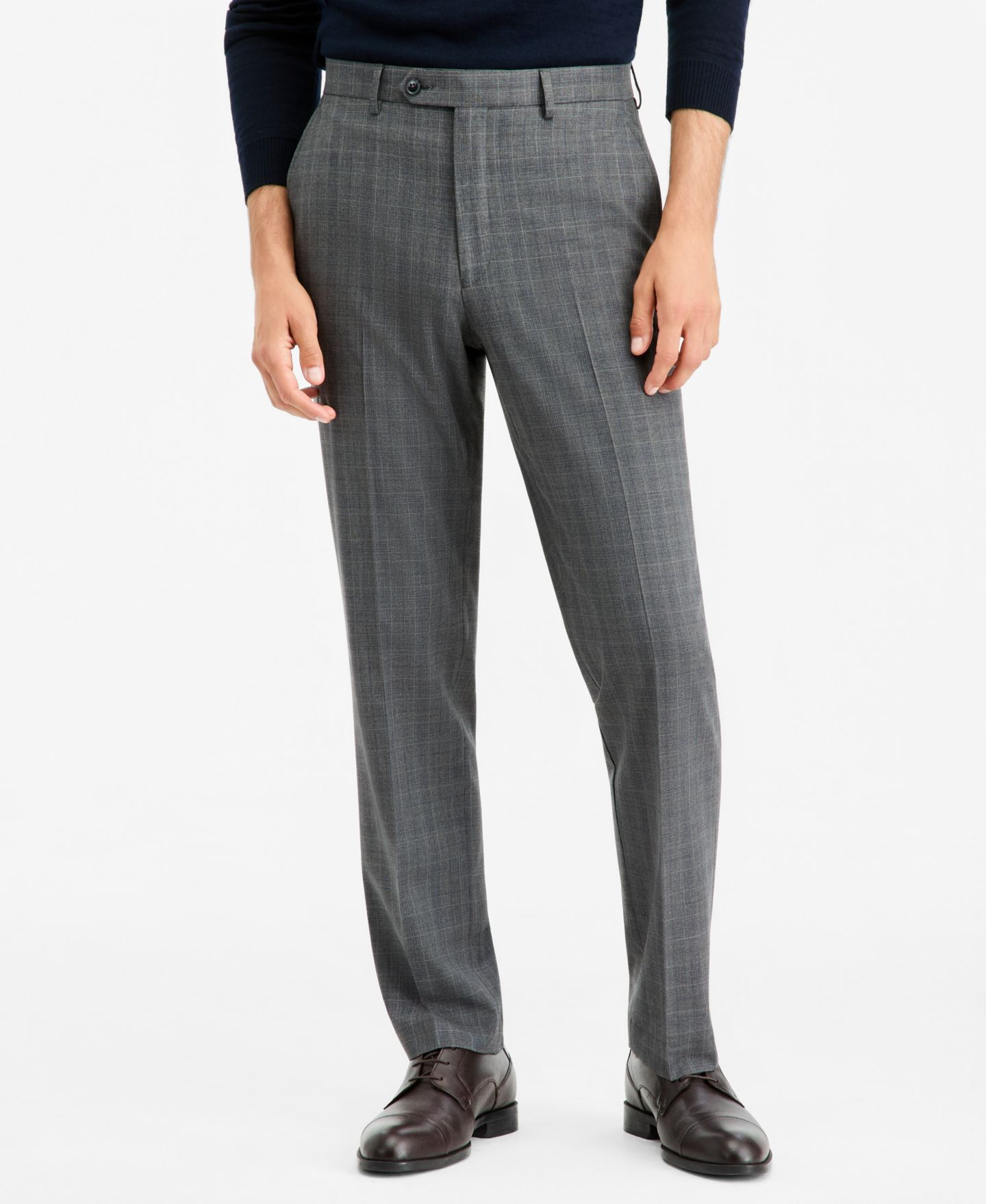 Мужские брюки Tallia Classic-Fit Gray & Blue Check Suit Separate, цвет: Серый / Синий — фото 3
