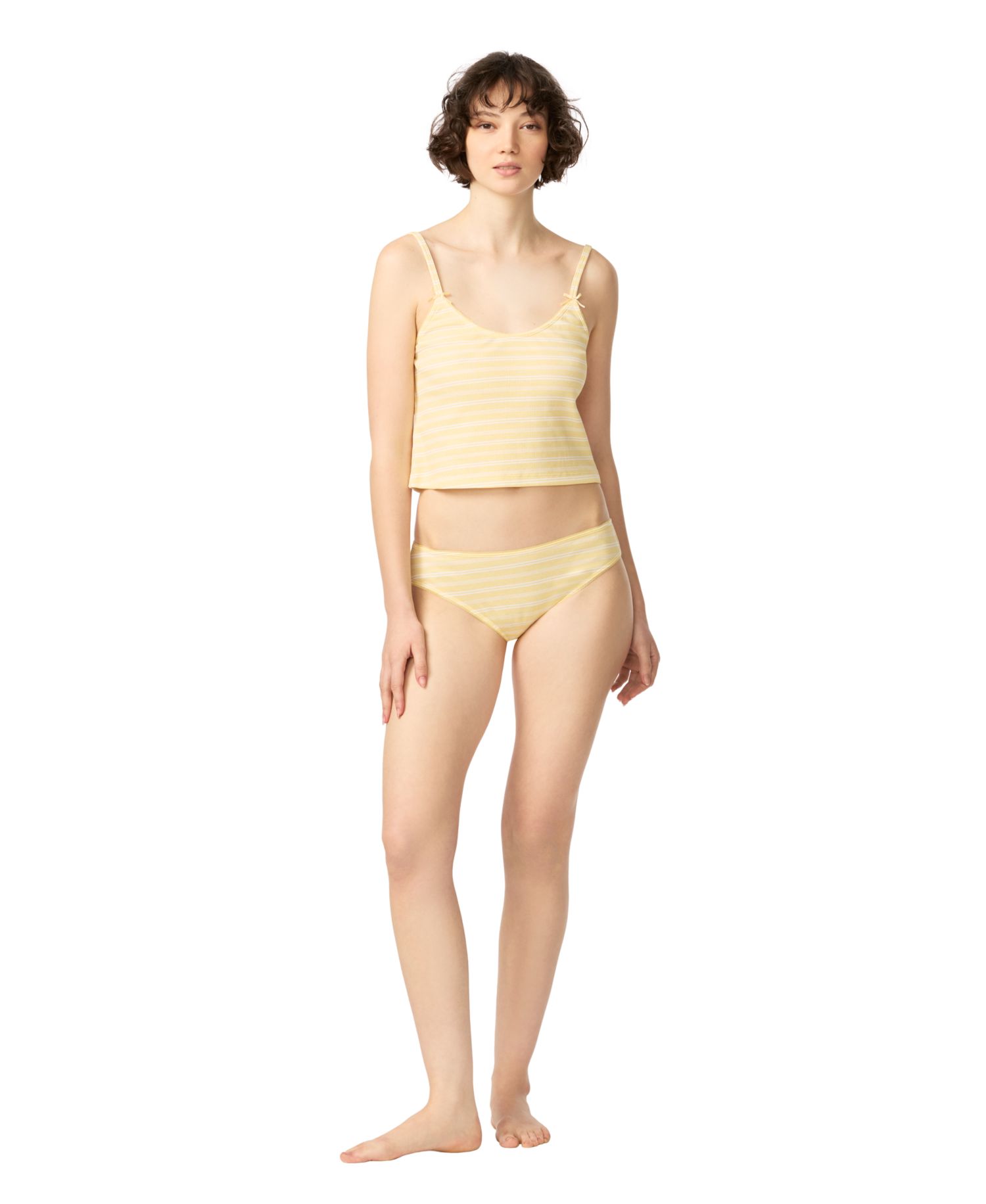 Women's Printed Camisole Bikini Top and Bottom, 2-Piece Set GPWU563413