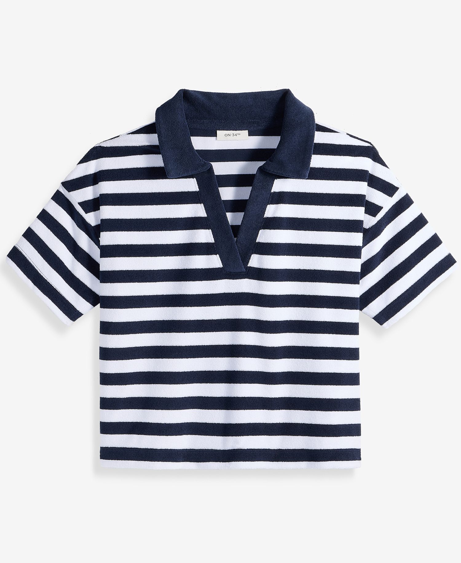 Women's Knit Terry Polo Top