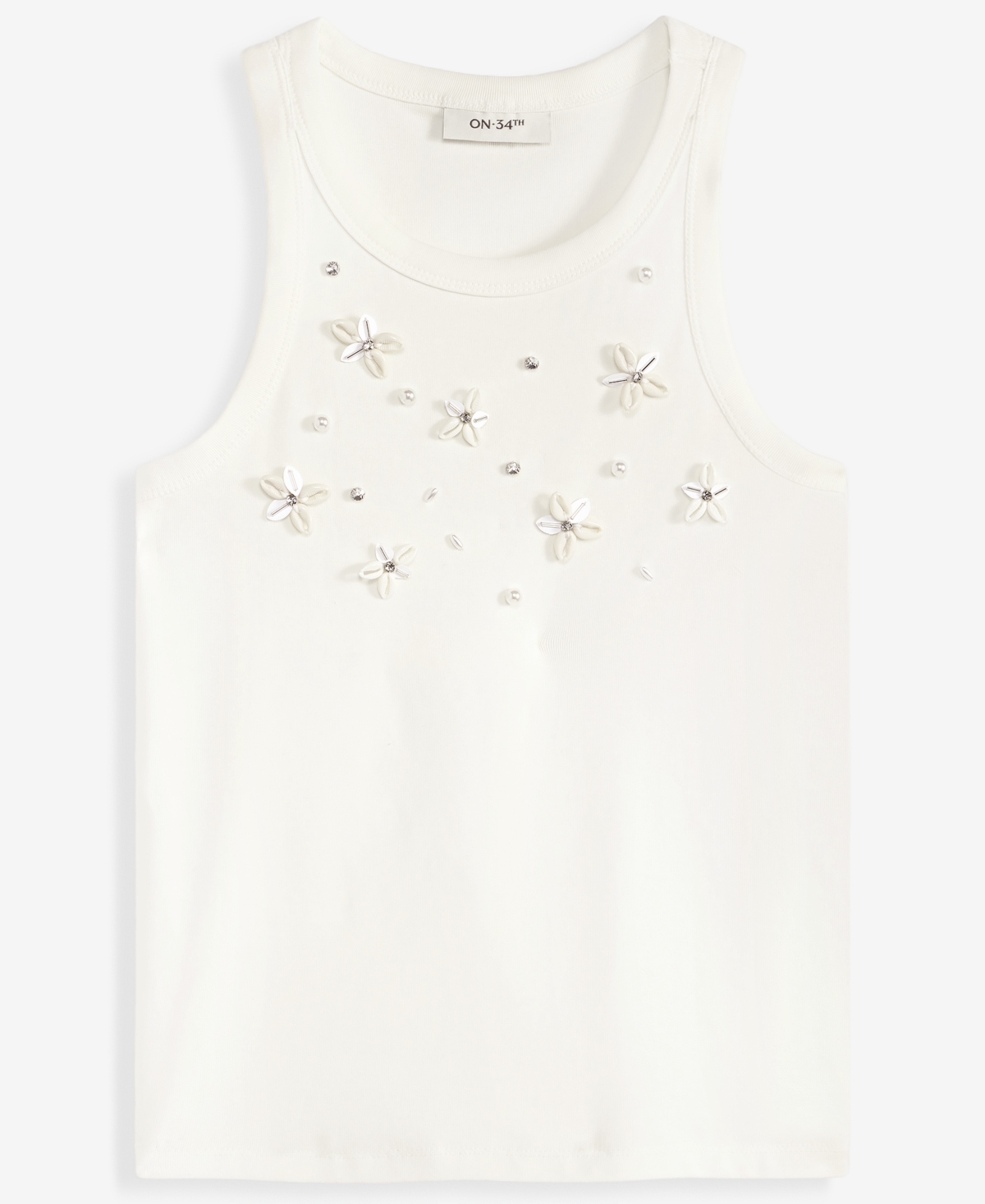 On 34th Women's Seashell-Embellished High-Neck Tank Top, Macy's Exclusive