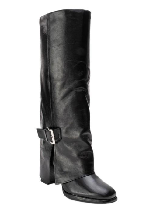 Женские ботинки Forever & Always Shoes Lojo Leather Block Heel Boot, цвет: Чёрный лаковый