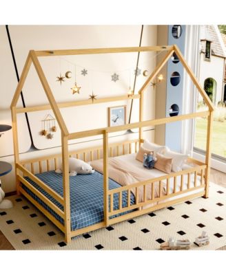  Wooden Floor Bed House Roof Frame Fence Guardrails