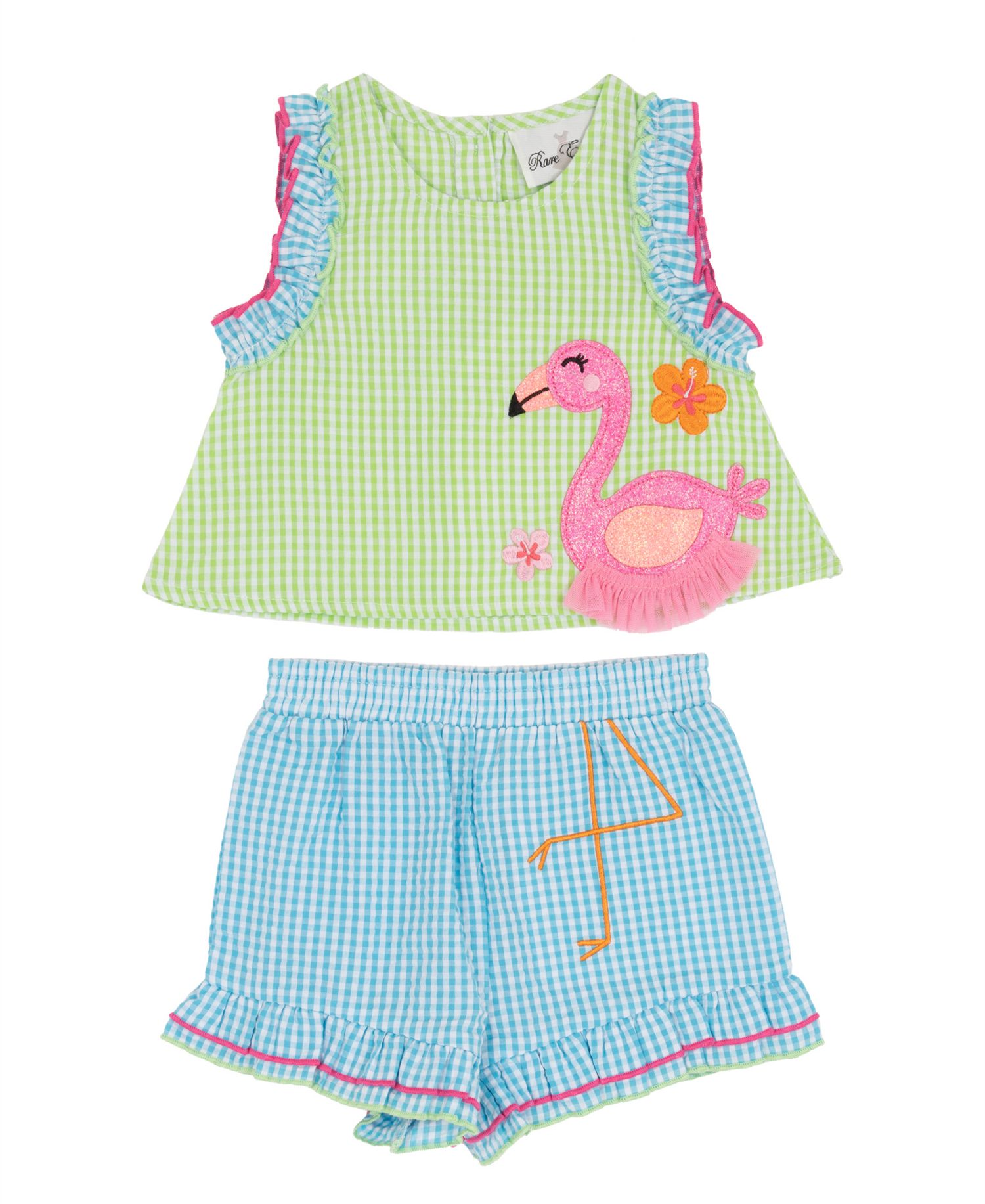 Baby Girls' Sleeveless Top and Elastic Waistband Shorts, 2-Piece Set