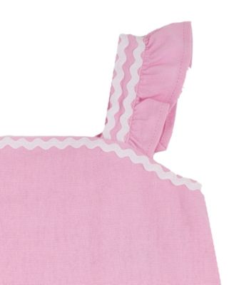 Baby Girls' Flutter Sleeve Top and Elastic Waistband Shorts, 2-Piece Set