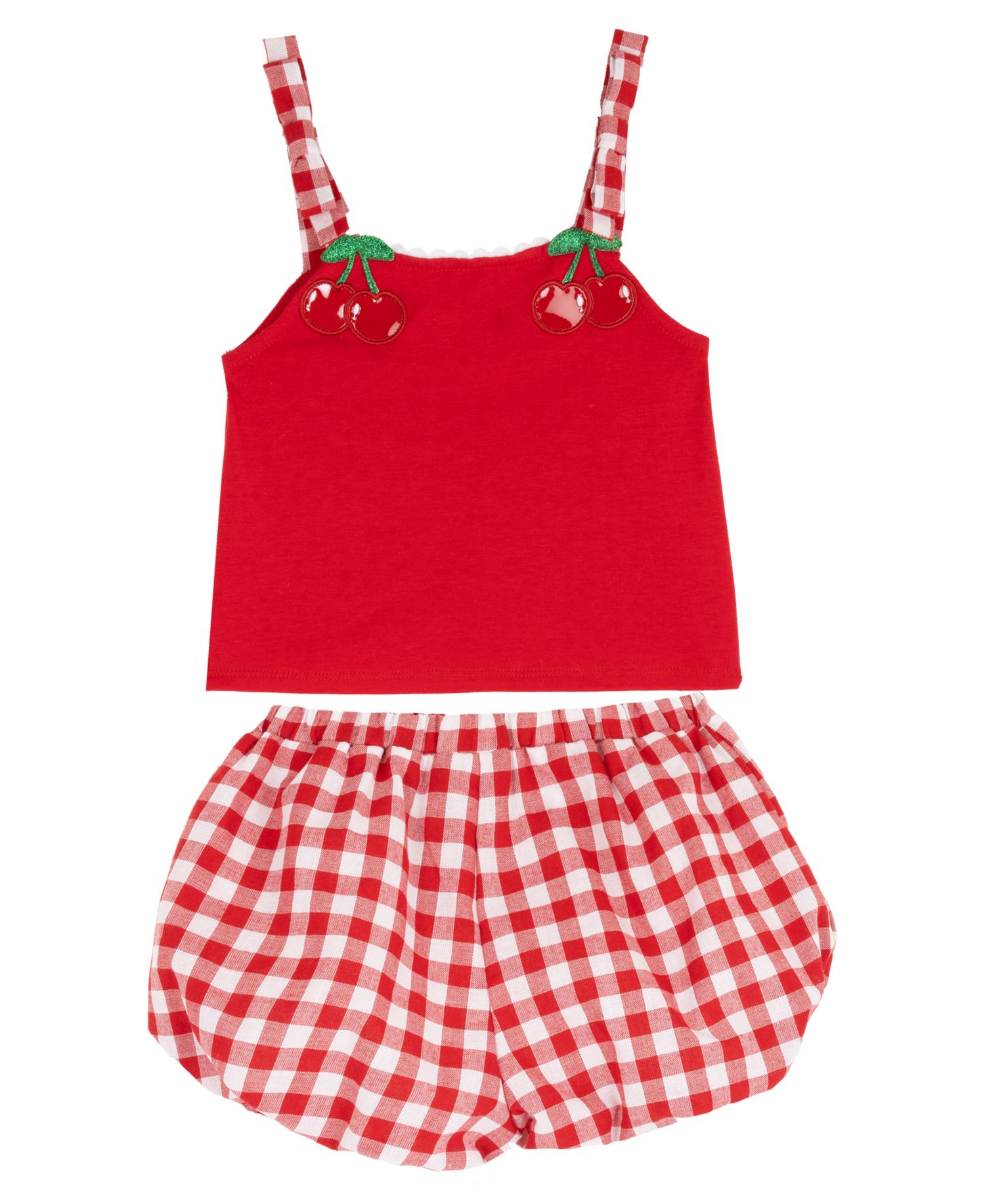 Baby Girls' Jersey Knit Top and Bubble Shorts, 2-Piece Set