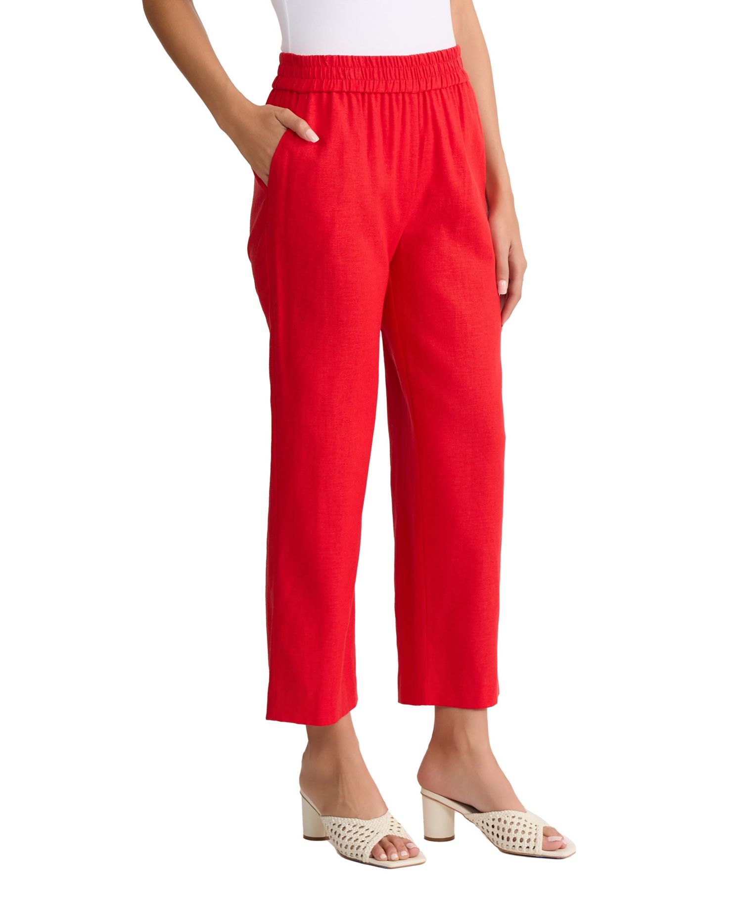 Petite Slash Pocket Cropped Pants