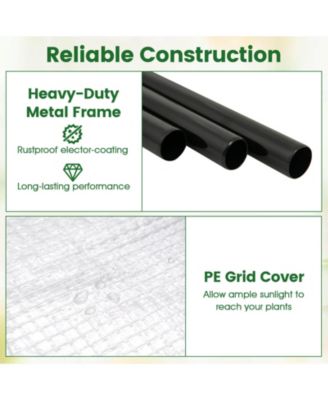 27” x 19” x 75” Mini Greenhouse with 5 Tier Shelves, PE Cover, Roll-Up Zipper Door