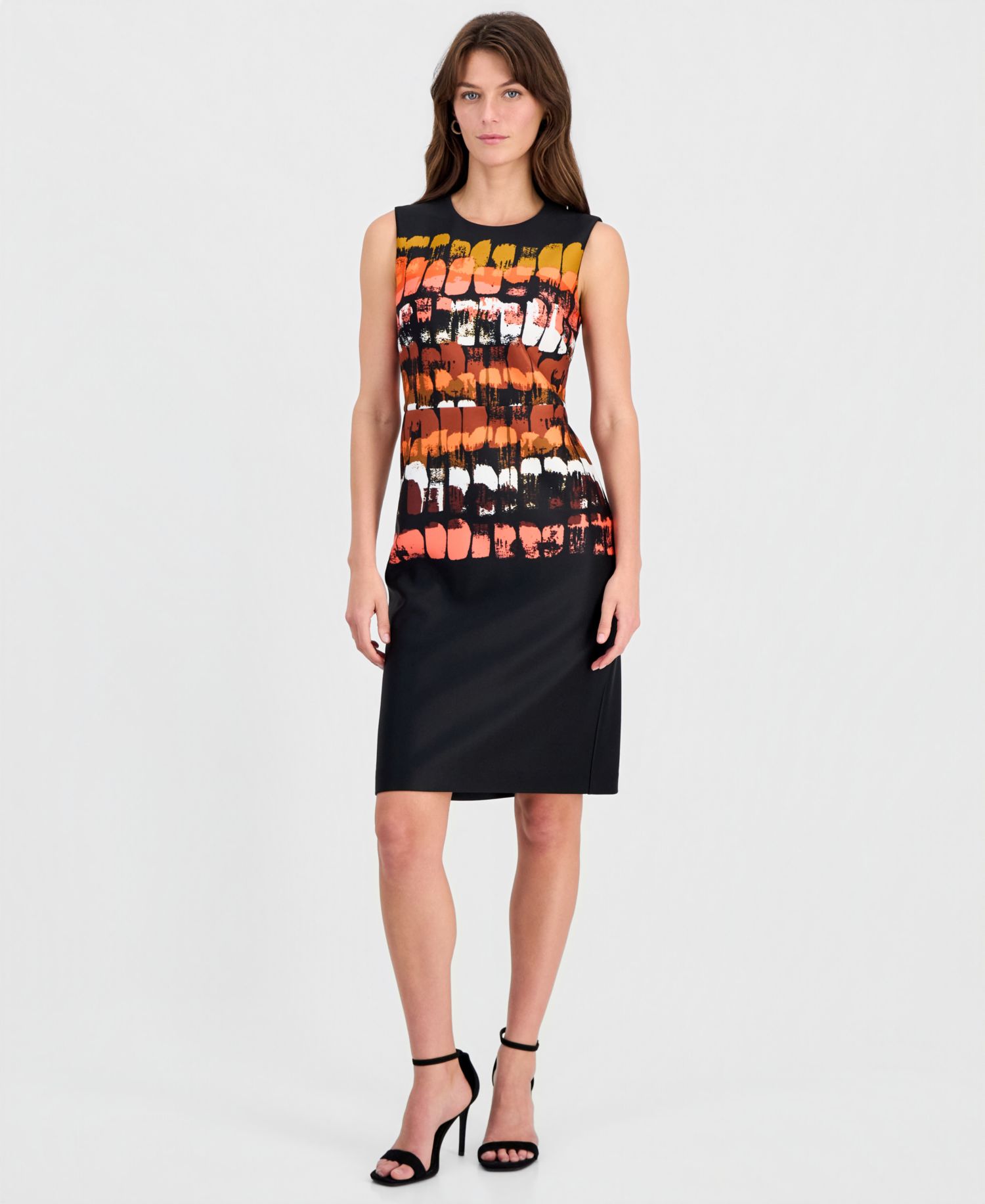 Petite Sleeveless Crewneck Sheath Dress