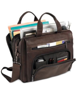 Kenneth Cole Reaction Columbian Leather Expandable Double Gusset