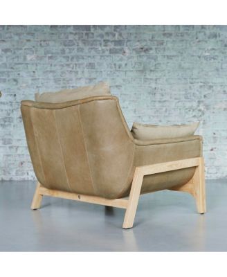 Woodnest armchair in solid oak and linen fabric, 1 seat