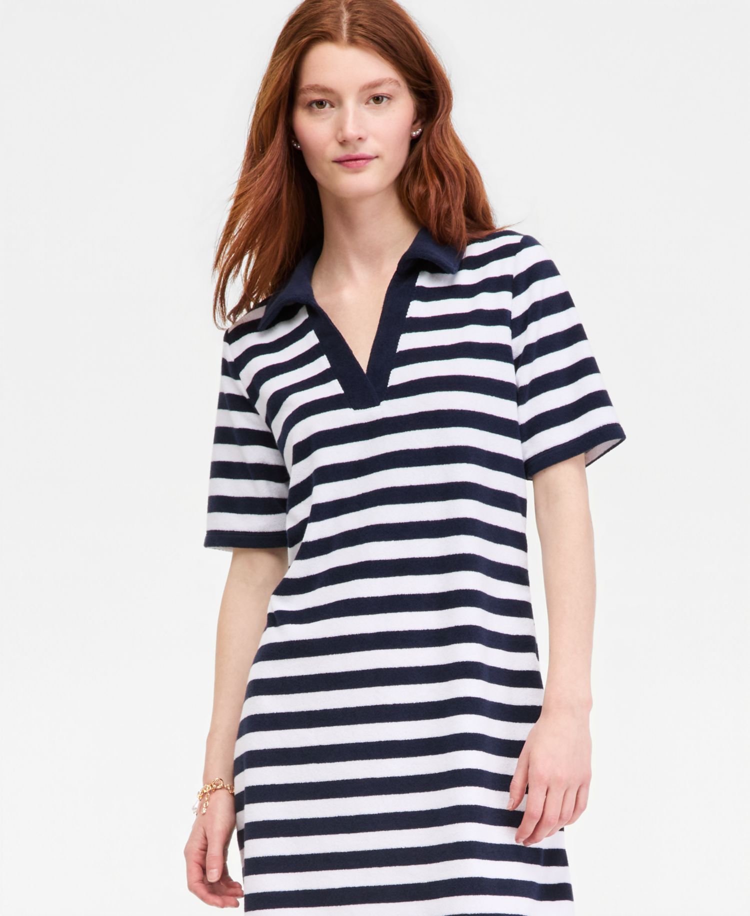 Women's Terry Relaxed Polo Dress