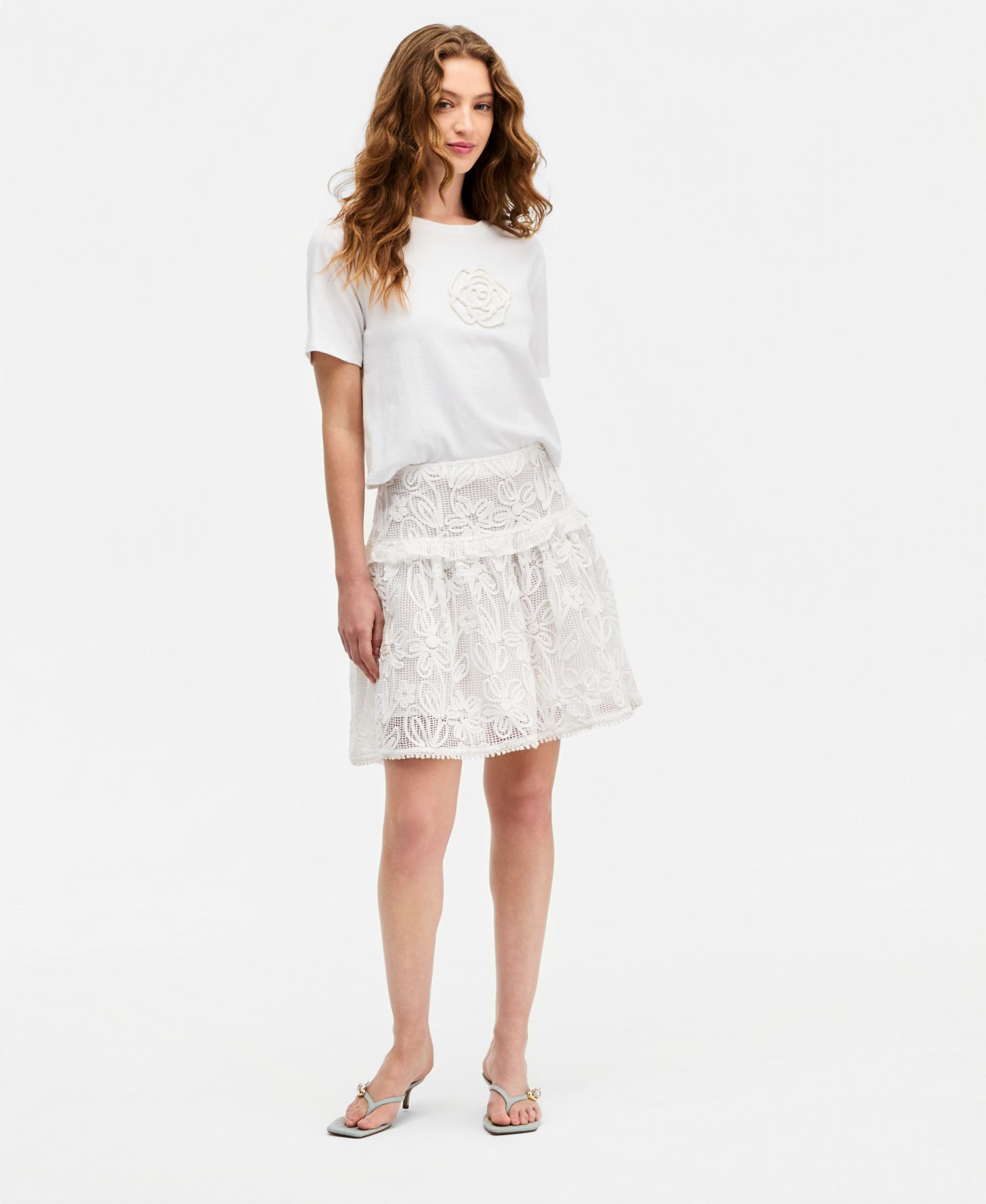 Women's Crochet Drop-Waist Mini Skirt