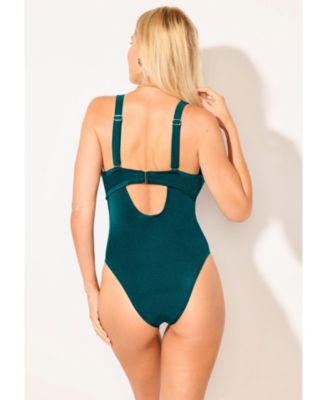 Women's Shimmer Ring Underwire One Piece Swimsuit