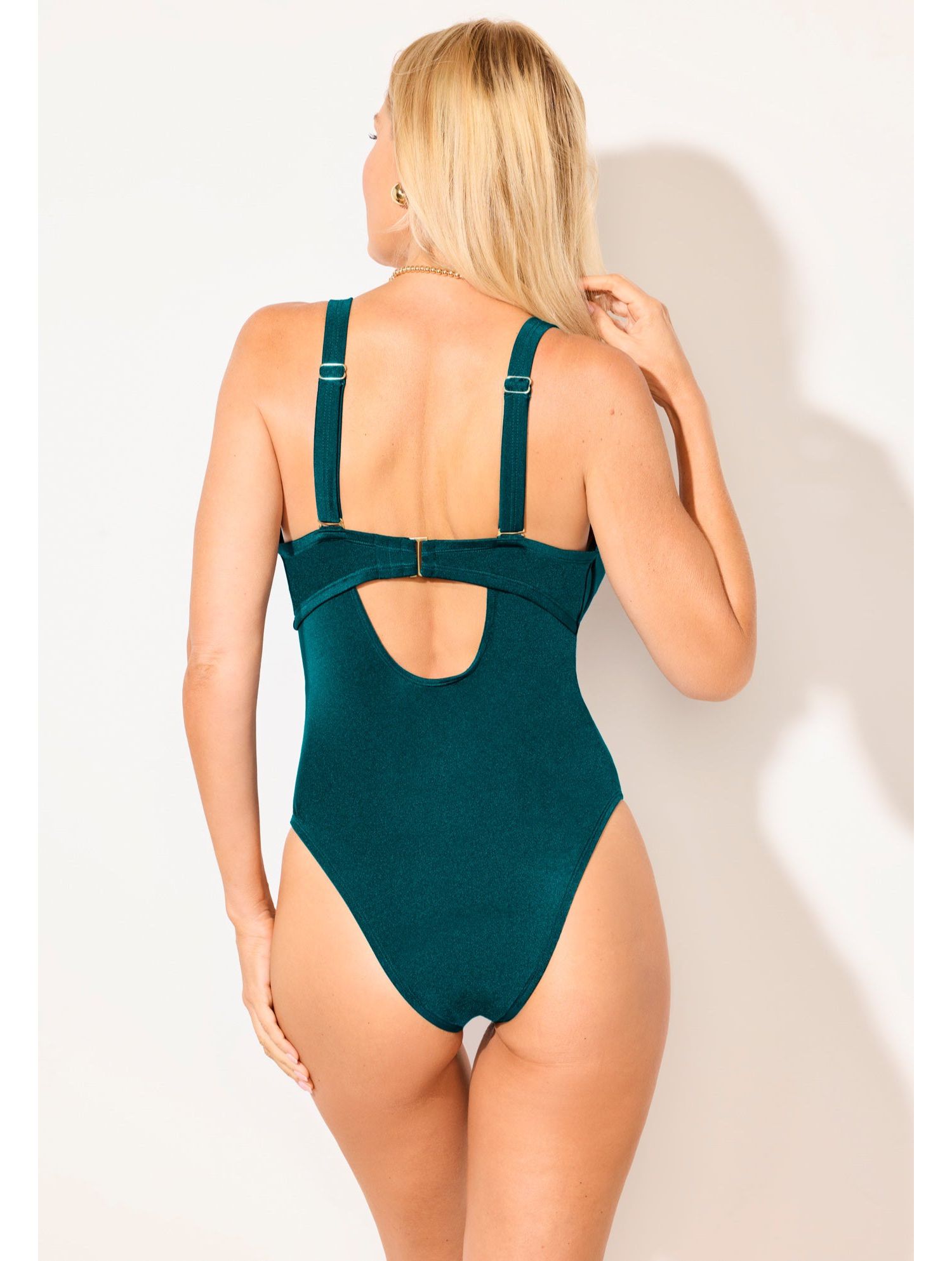 Women's Shimmer Ring Underwire One Piece Swimsuit
