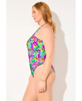 Women's Braided Bandeau One Piece Swimsuit