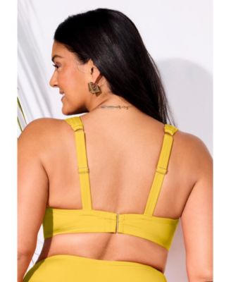 Women's Bra Sized Drape Front Underwire Bikini Top