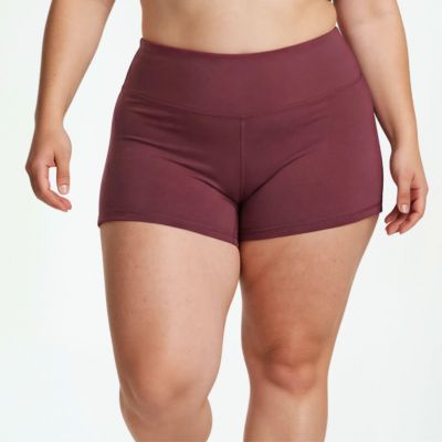 Plus Size Chlorine Resistant High Waisted Swim Shorts
