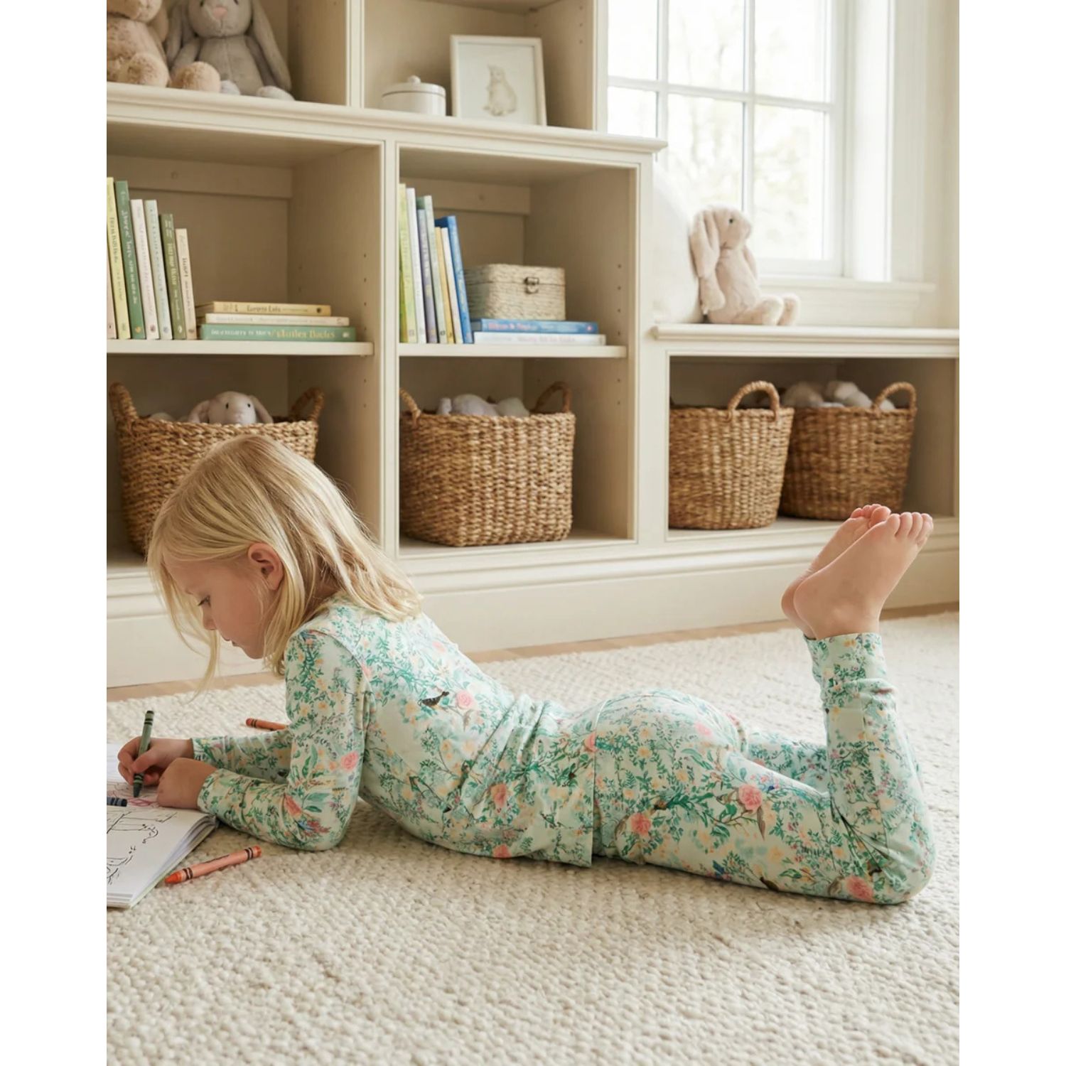 Baby Girls Sage Blossom Pajama Set