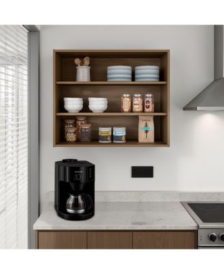 Ida Wall Shelf Shelves, Dark Walnut