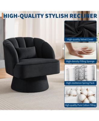 Modern  Swivel Barrel Accent Chair