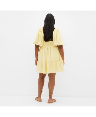 women's Plus Size Mindy Babydoll Mini Dress