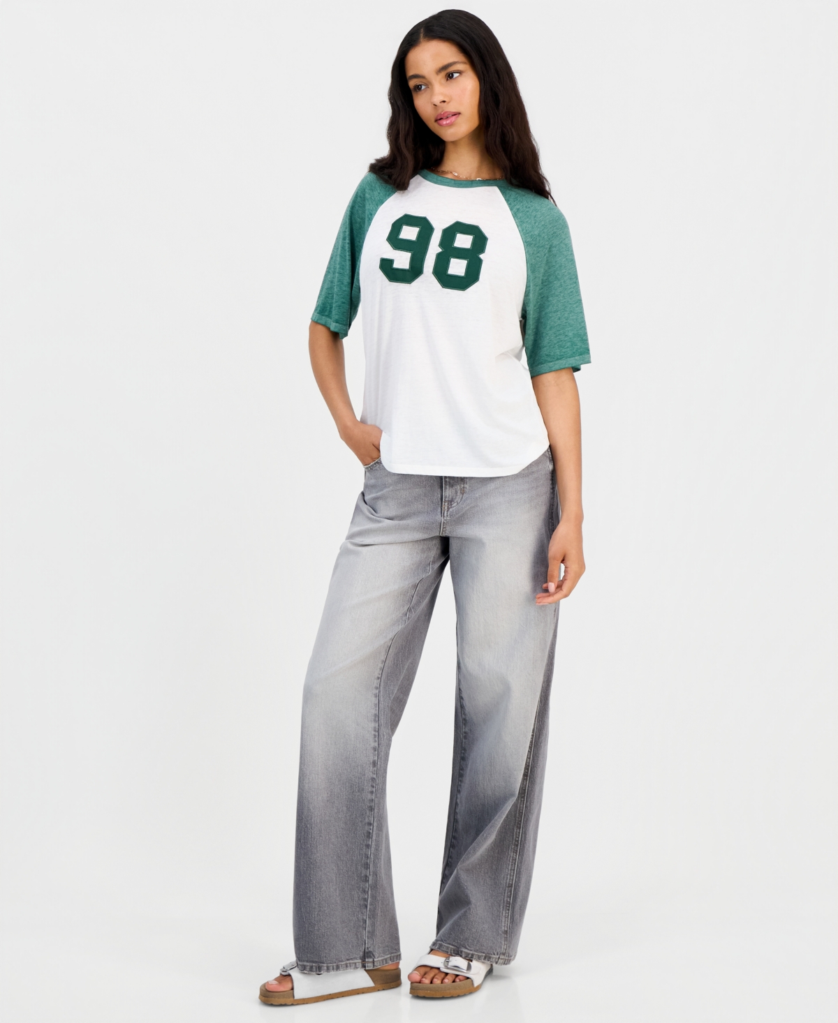 Hippie Rose Juniors' Raglan Sleeve Top