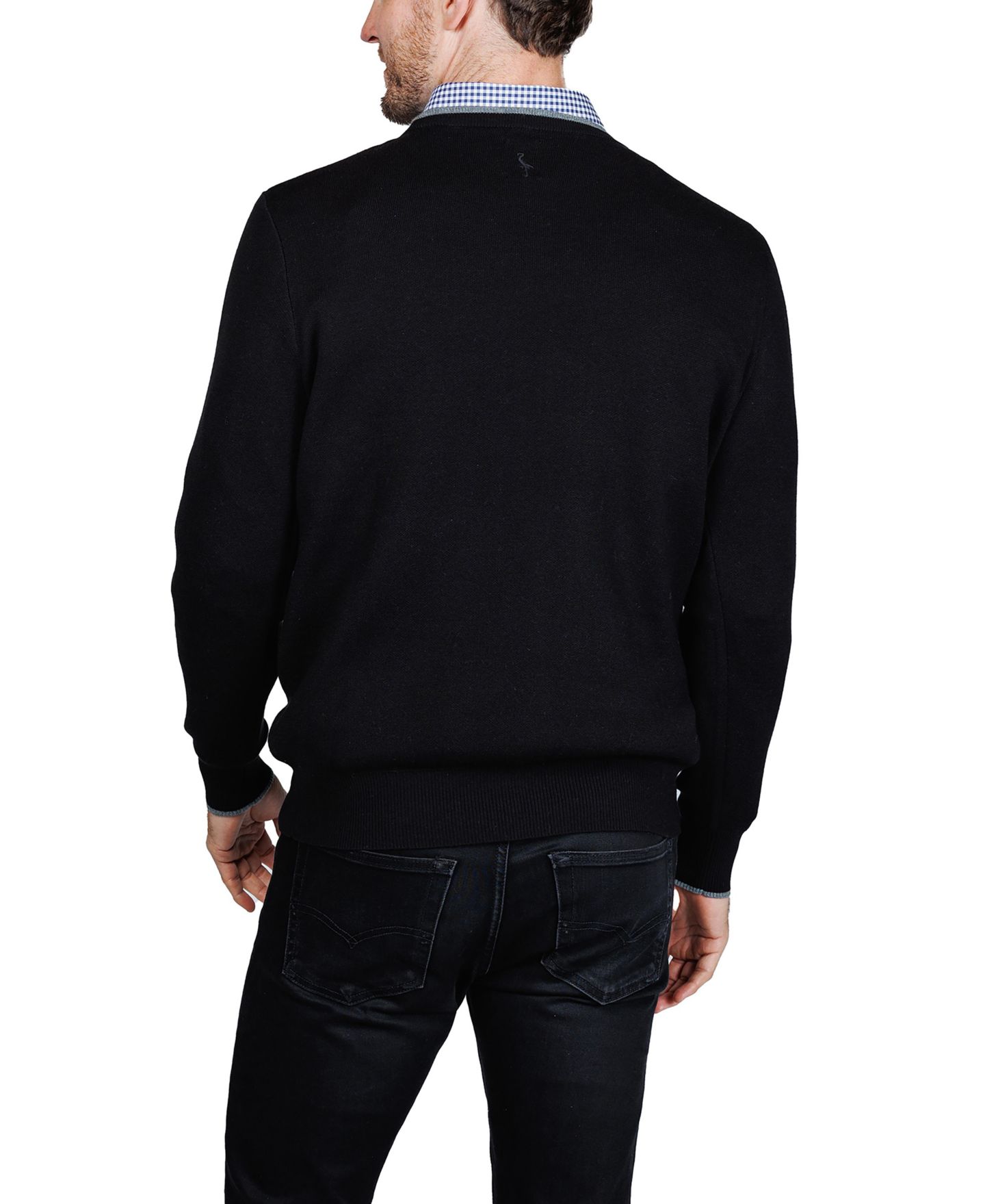 Мужской свитер Tailorbyrd Fine Knit Crew Neck, цвет: Чёрный — фото 3