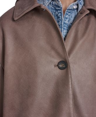 Women's Relaxed-Fit Faux Leather Jacket