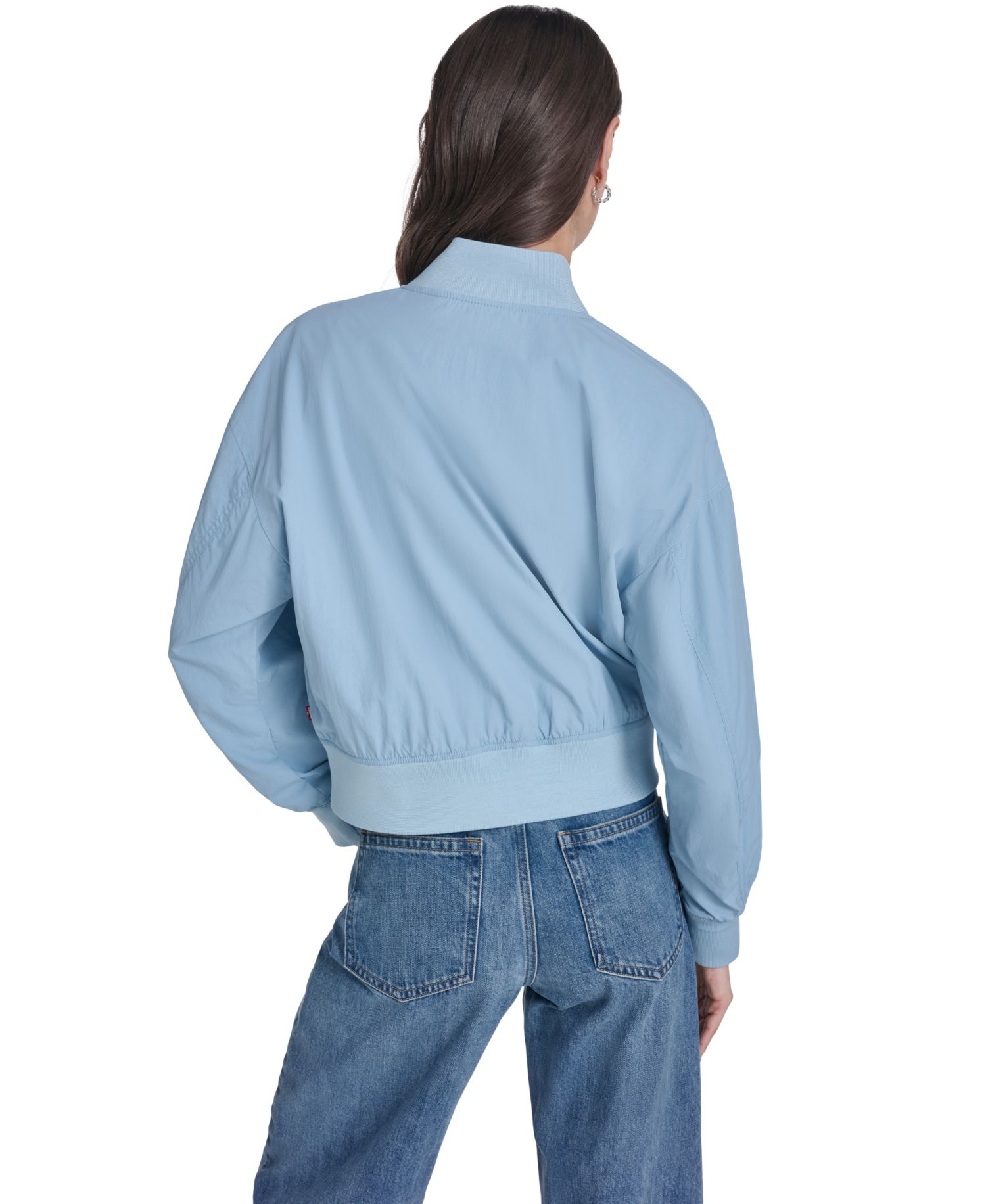 Trendy Plus Size Lightweight Zip-Front Bomber Jacket