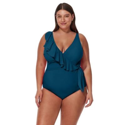 Women's Tutti Frutti Ruffle Surplice One Piece