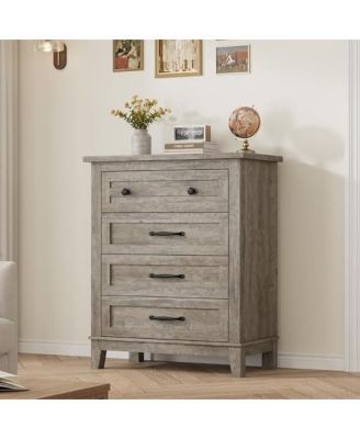 4 Dresser for Bedroom, 34.8" Tall Vertical Drawer Dresser with Large Storage