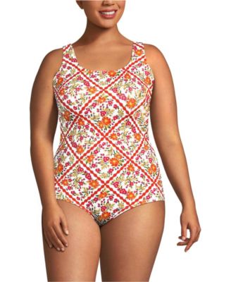 Plus Size Tugless Low Leg One Piece Swimsuit