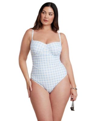 Women's Plus size Gingham One Piece