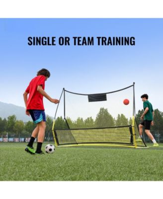 71 x 40 Inch 2-in-1 Soccer Rebounder Net with Carry Bag