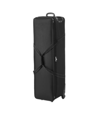 51.6 Inch Rolling Studio Equipment Trolley Case with Wheels and Padded Compartments