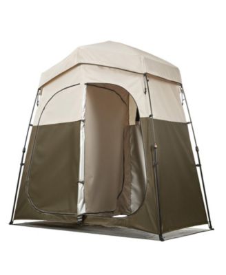 2-Room Portable Camping Shower Tent with Carry Bag