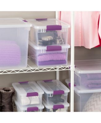 15 Quart Plastic Stackable Storage Container Tote with Lid (36 Pack)